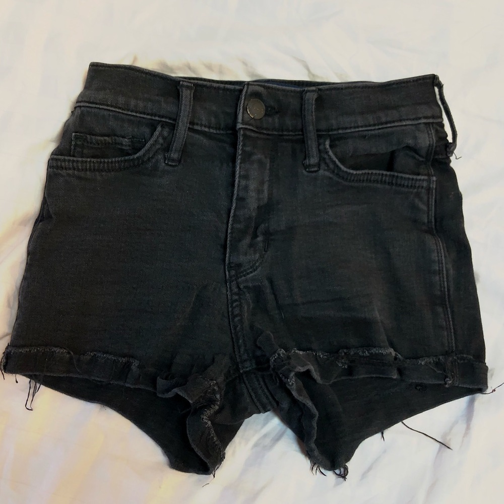 Hollister Black Denim High Waisted Shorts